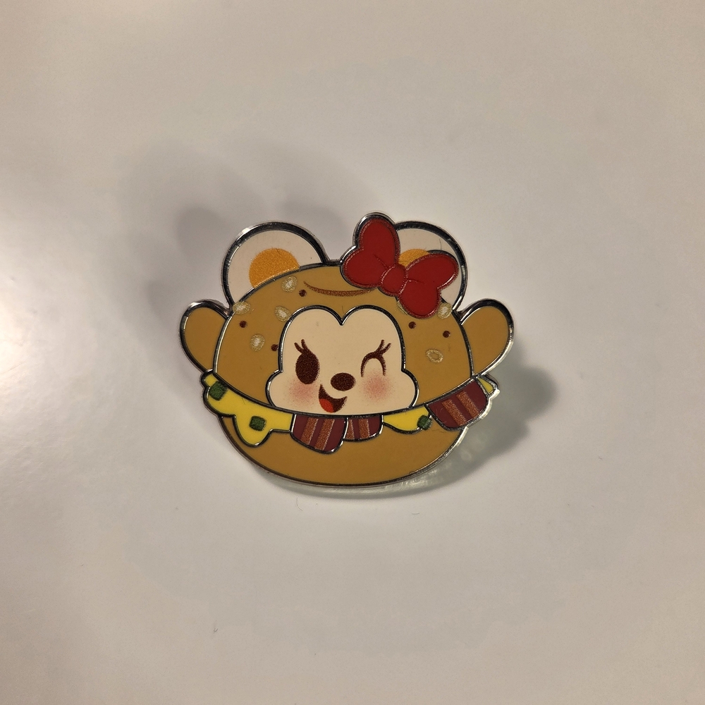 Cute Bear Pin with Red Bow
